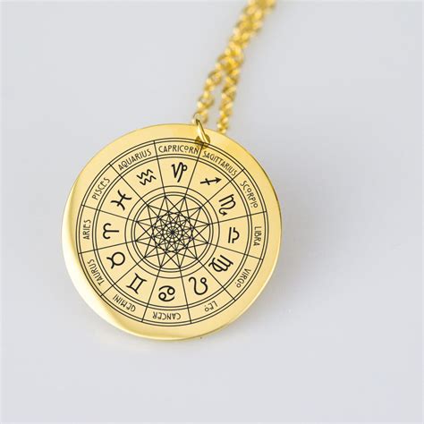 Horoscope sign talisman necklace